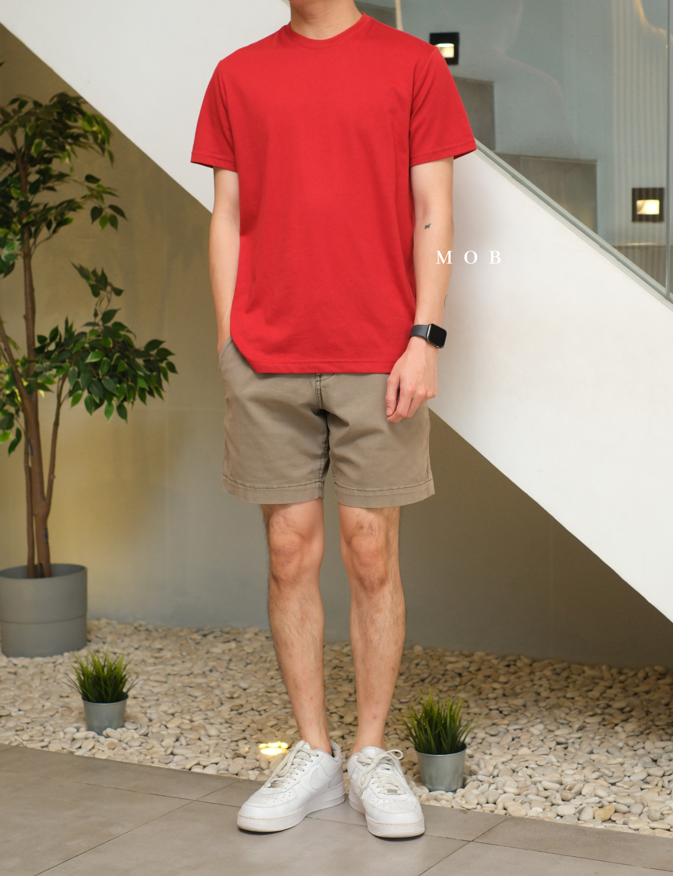 BRSST04002 Premium Wash SS Tee Red