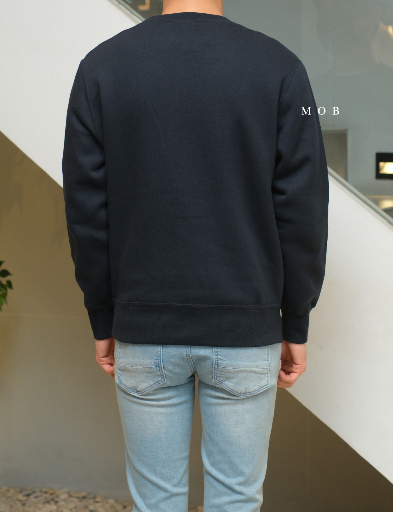 CHMPSW1201C C Small Logo Sweatshirt Midnight Navy
