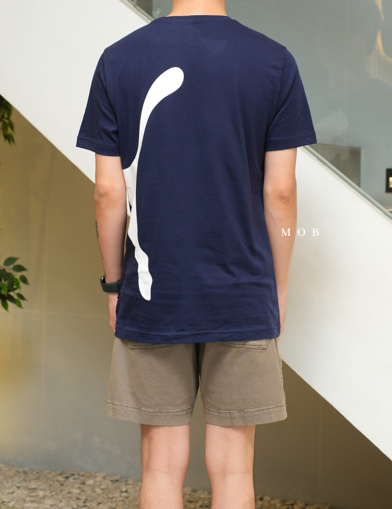 PMSST08004 Big Cat Logo SS Tee Navy
