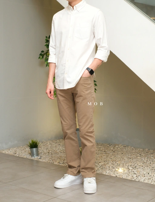 Image of F&TPT04002 365 Straight Fit Pants Khaki