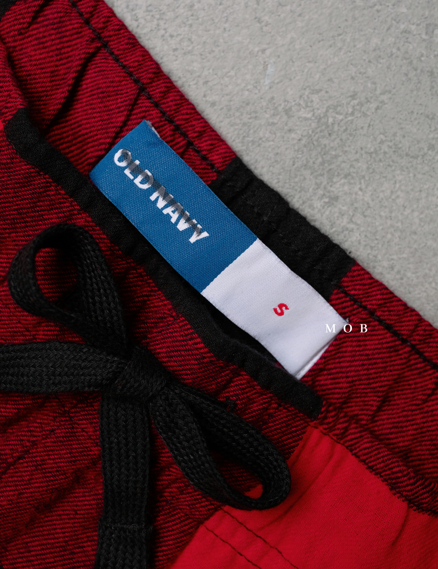ONPJ1001A Jogger Pajama Pants Red Black Plaid 