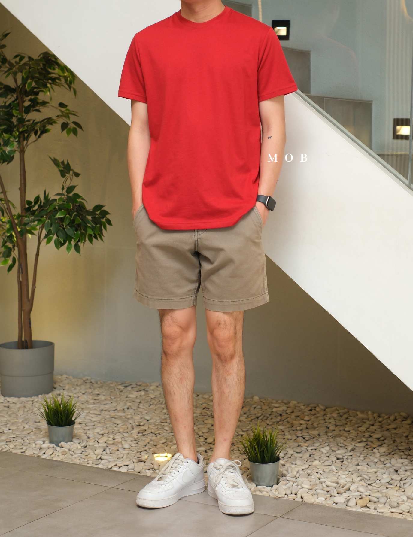 BRSST04002 Premium Wash SS Tee Red