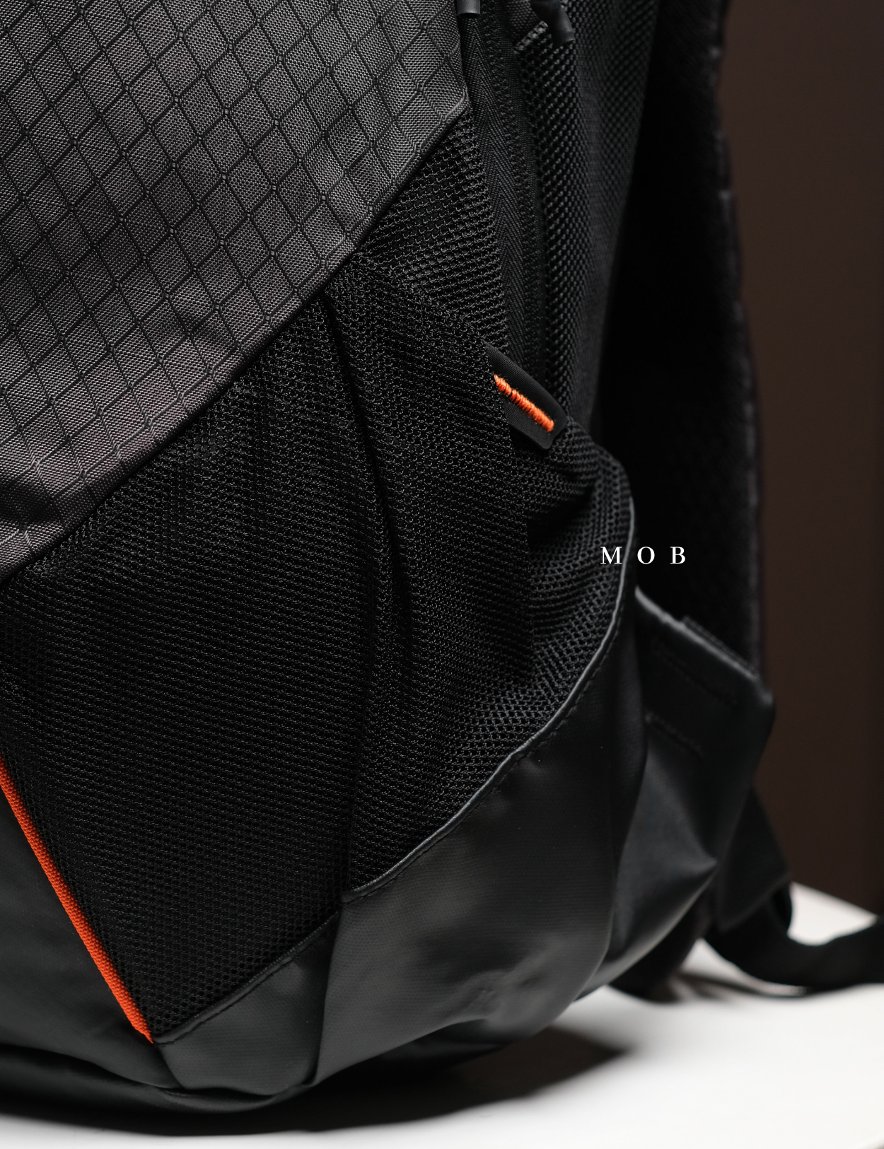 OGBAG02006D Basic Backpack Black List Orange