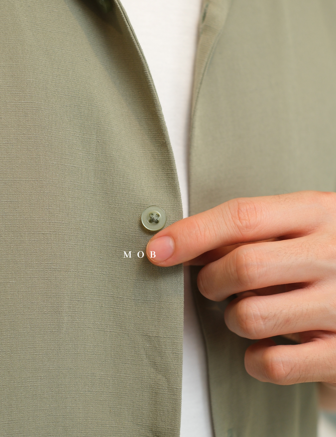 SPL01SSS002-002 Smart Open Collar SS Shirt Sage Green