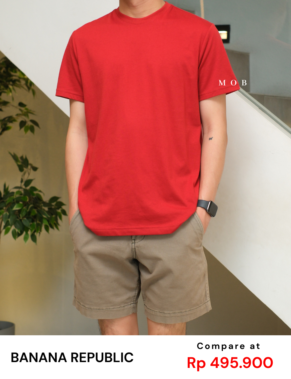 BRSST04002 Premium Wash SS Tee Red