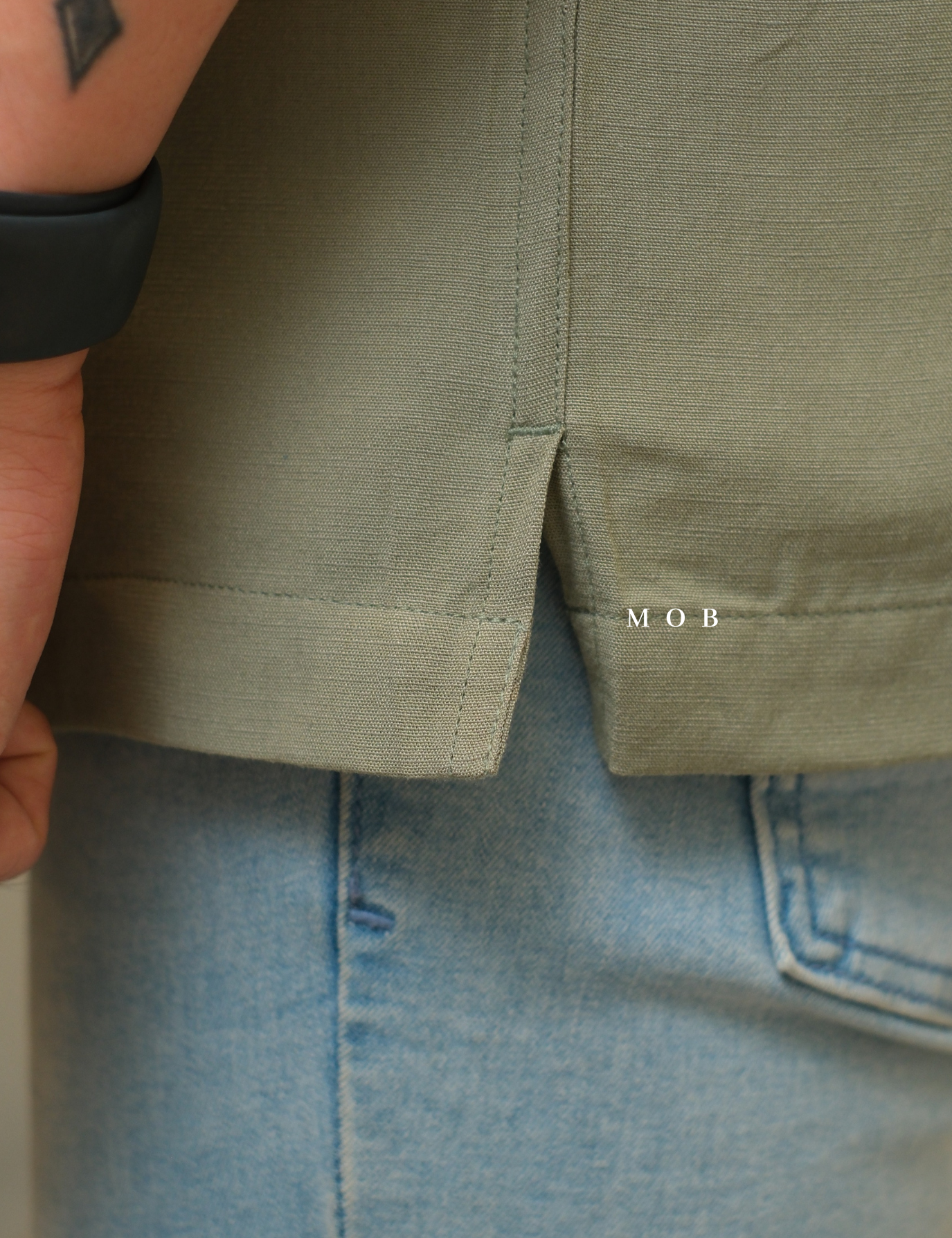 SPL01SSS002-002 Smart Open Collar SS Shirt Sage Green