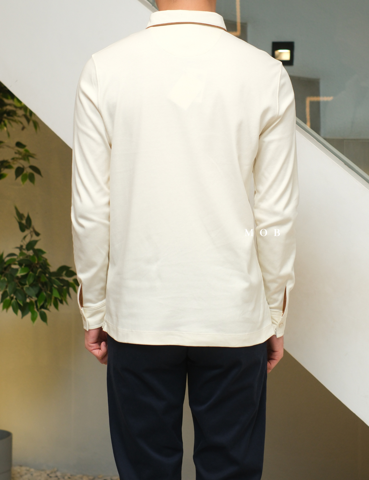 ARK01LSP022 Gentle Polo LS Shirt Cream