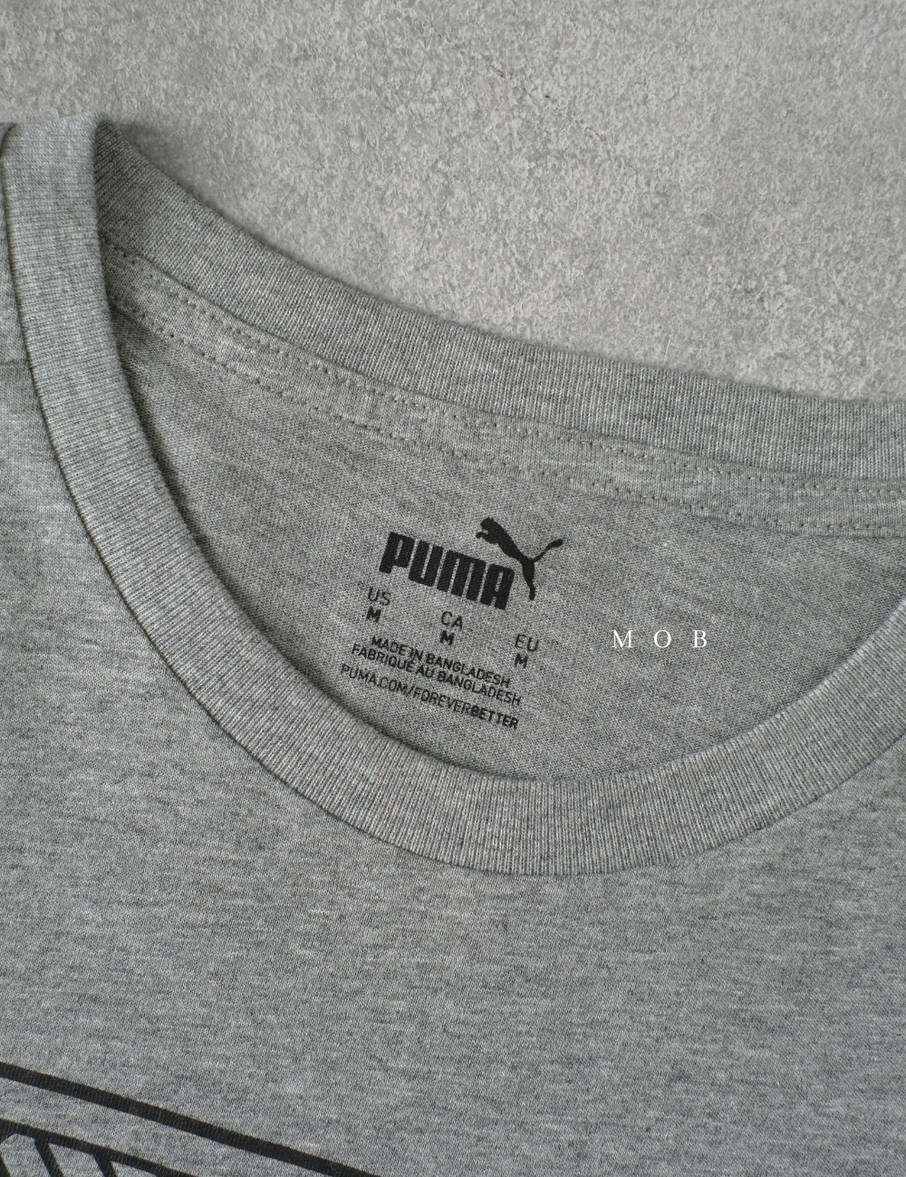 PMSST09012B Jumping Cat Box Script Logo SS Tee Grey