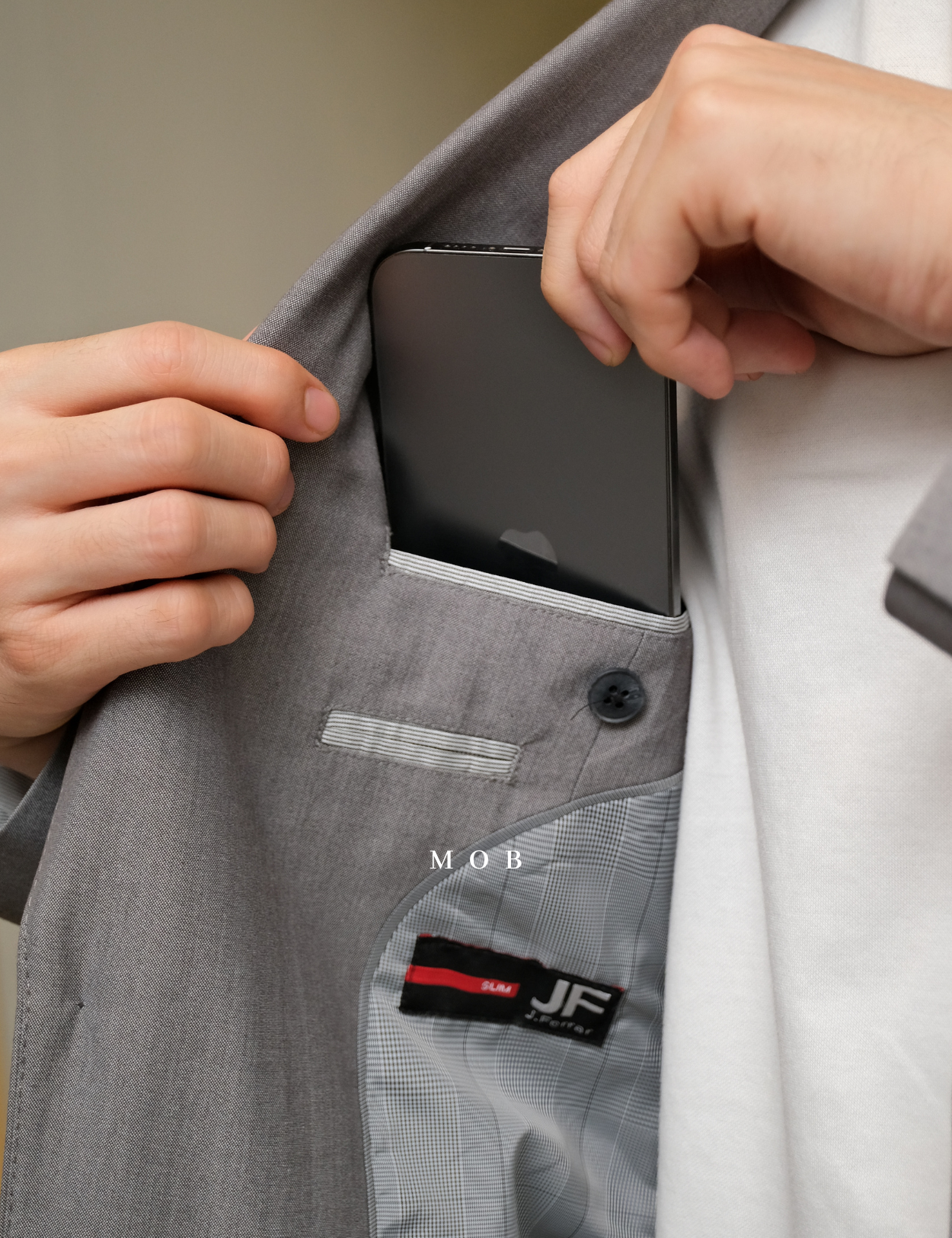 JFBZ01003A Slim Fit Blazer Grey