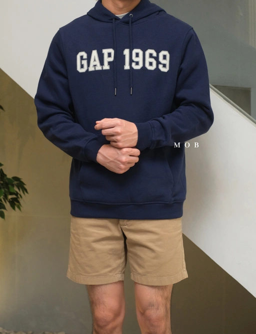 Image of GPHOD03002 Signature Hoodie Navy