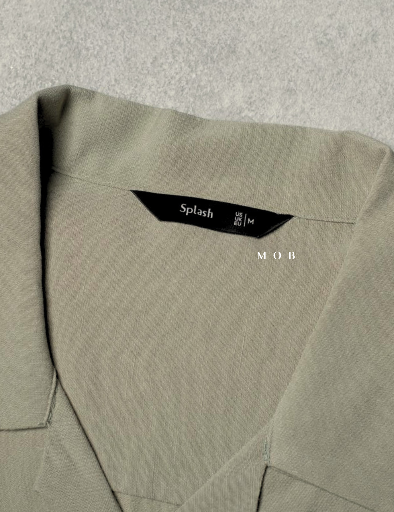 SPL01SSS002-002 Smart Open Collar SS Shirt Sage Green