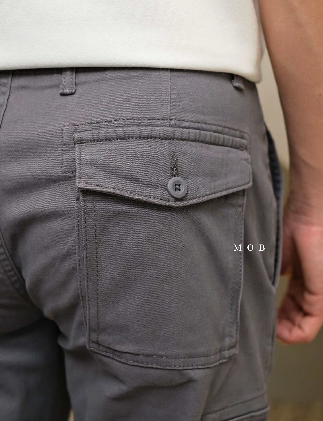 AZEPT05002 Straight Fit Cargo Pants Grey 