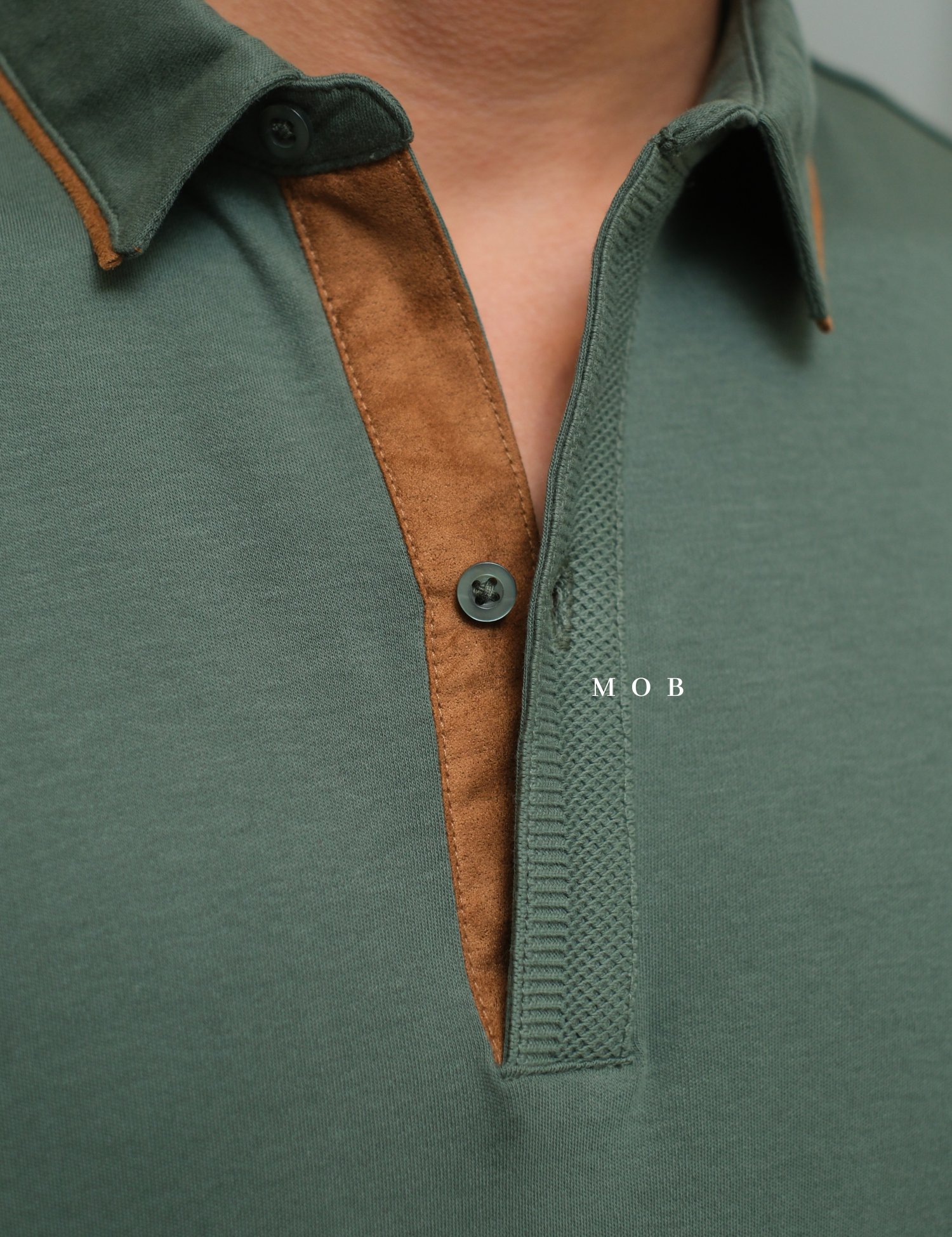 ARK01LSP021 Gentle Polo LS Shirt Sage Green