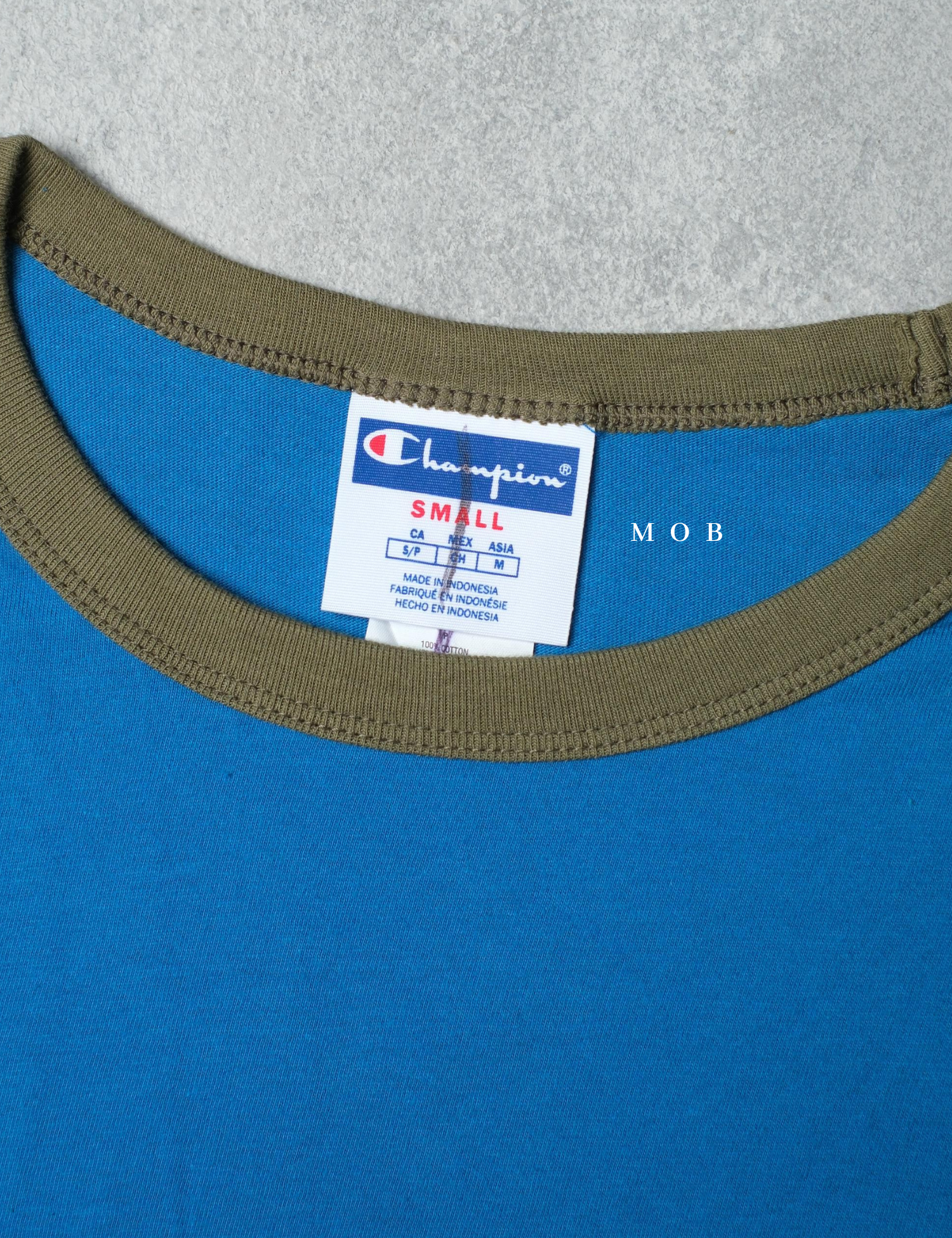 CHMPSST2012B Patchwork Blue/Stabilo/Army Applique Logo Tee