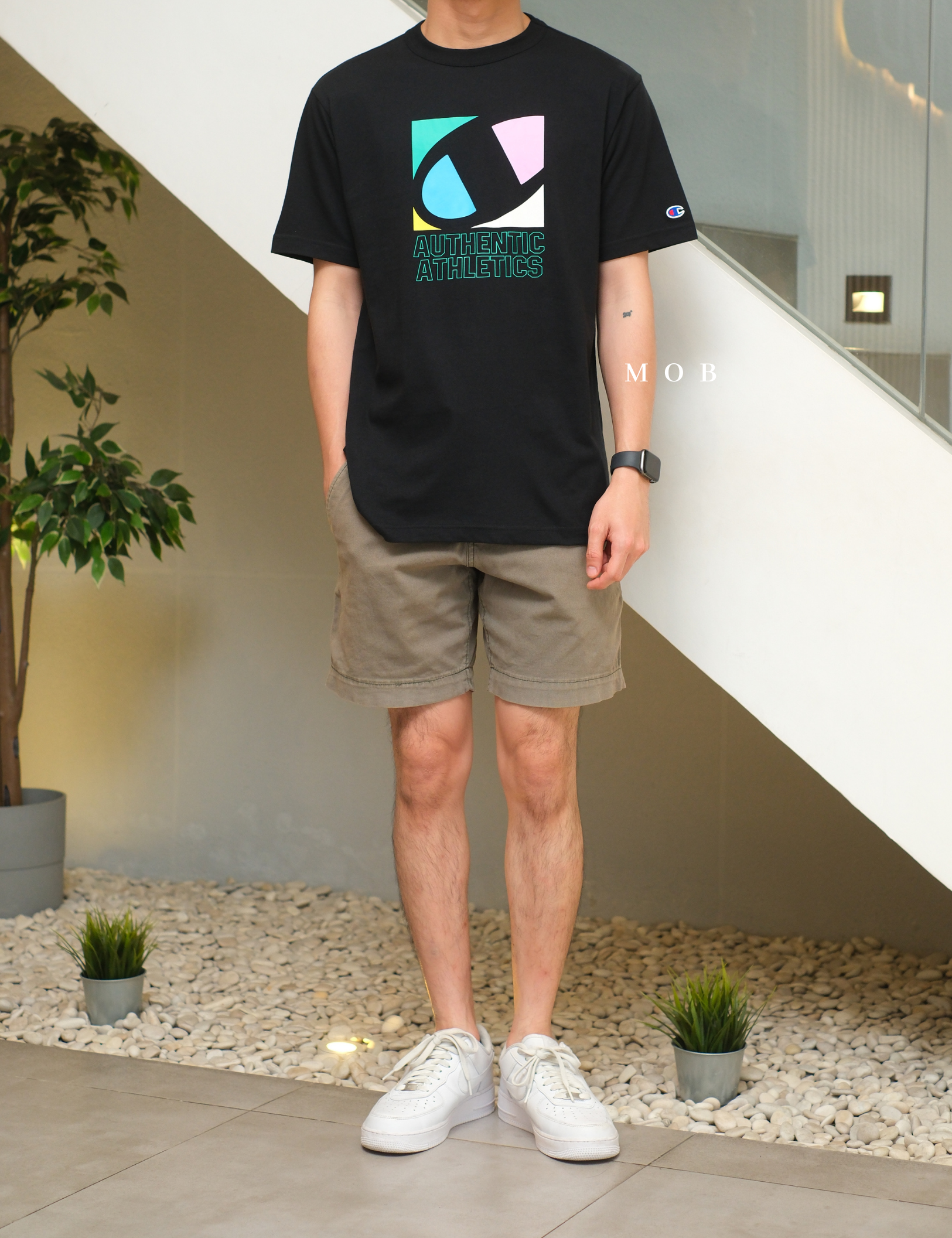 CHMPSST2407B Box C Logo SS Tee Black