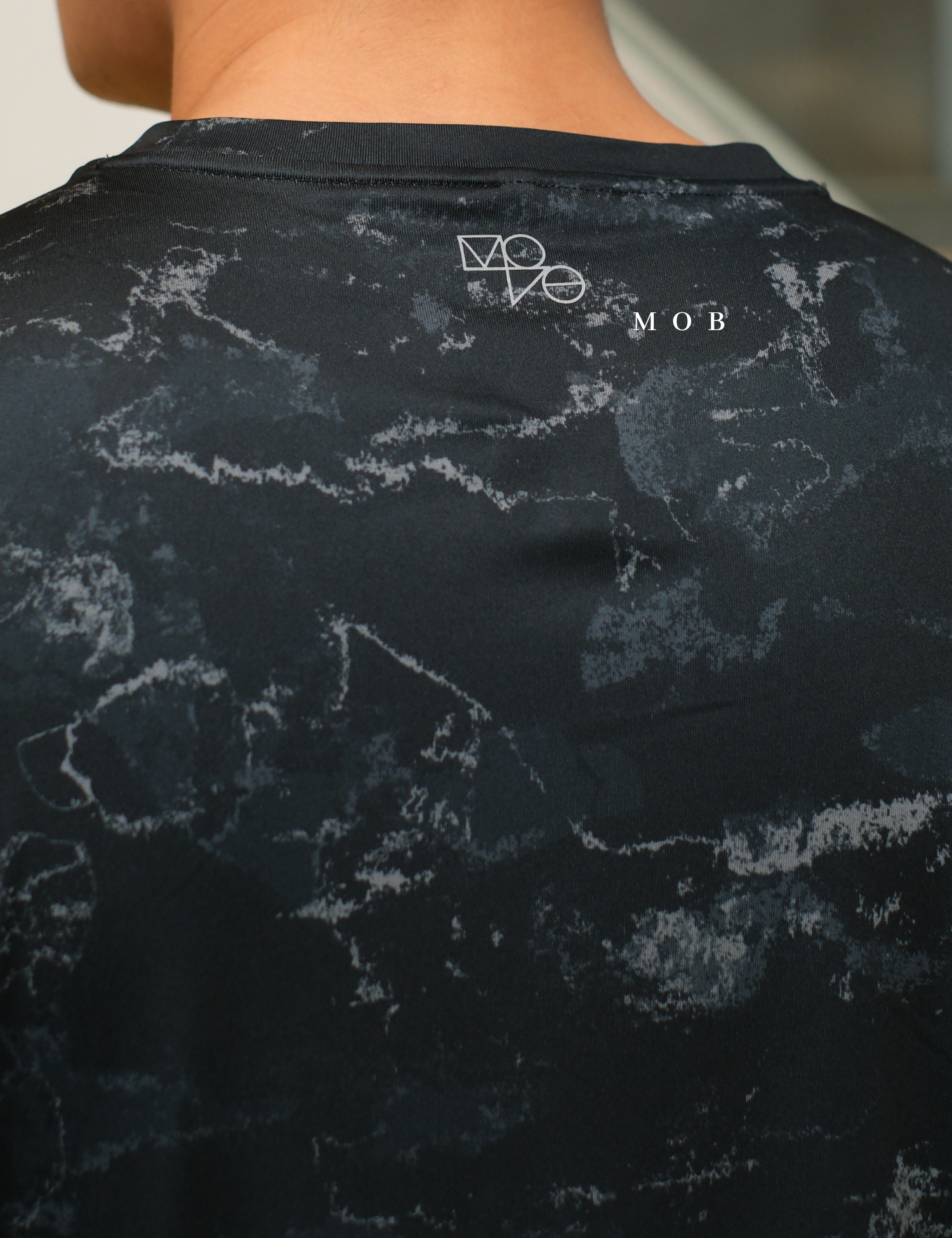 HMSST04002 DryMove SS Tee Black Marbled