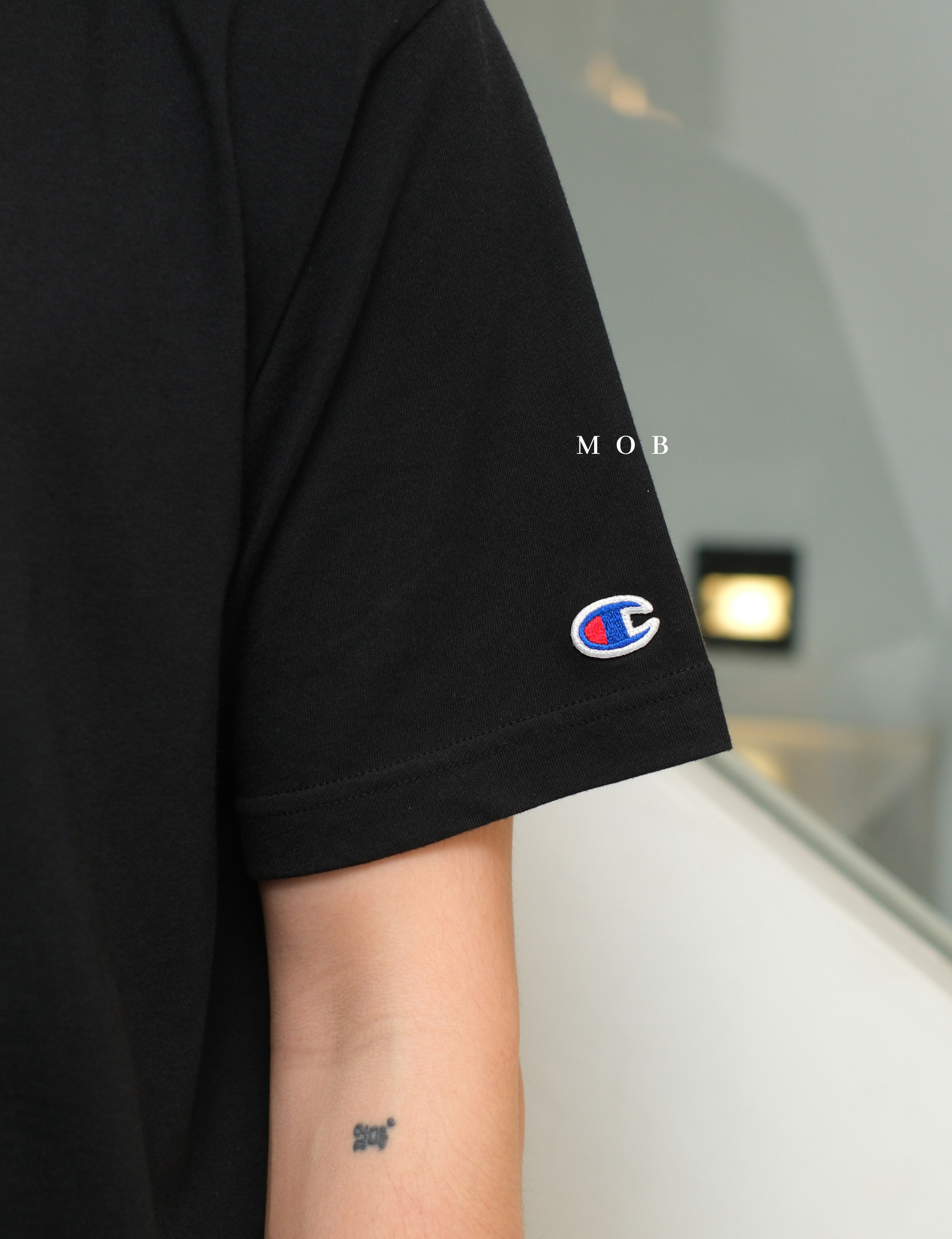 CHMPSST2407B Box C Logo SS Tee Black