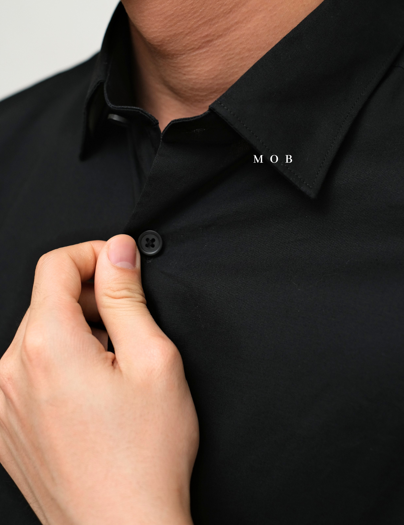EXLSS01001 MODERN Stretch 1MX LS Shirt Black