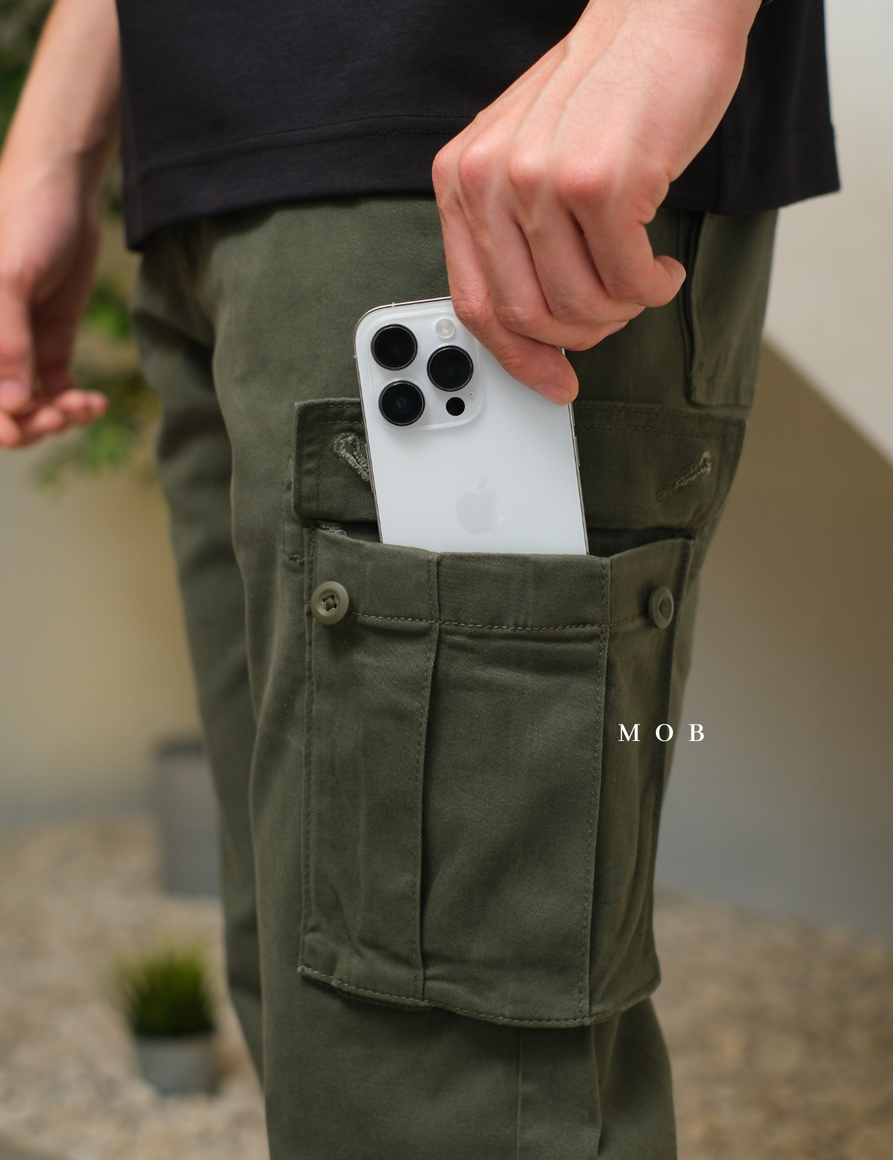 AZEPT05003 Straight Fit Cargo Pants Olive