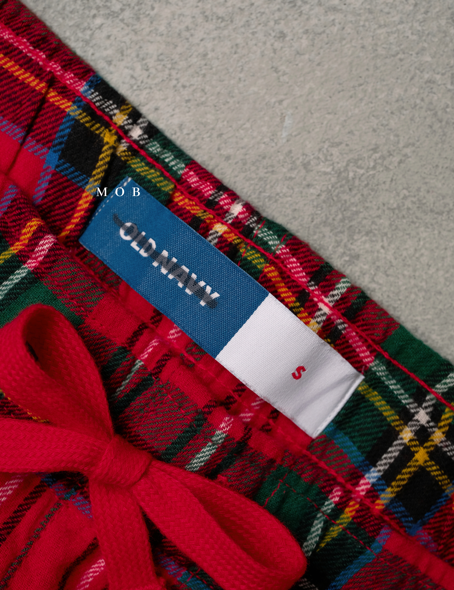ONPJ1002A Jogger Pajama Pants Red Green Plaid 