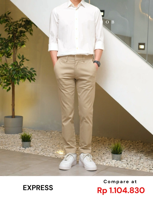 Image of EXLSS07008 FITTED Stretch 1MX LS Shirt White