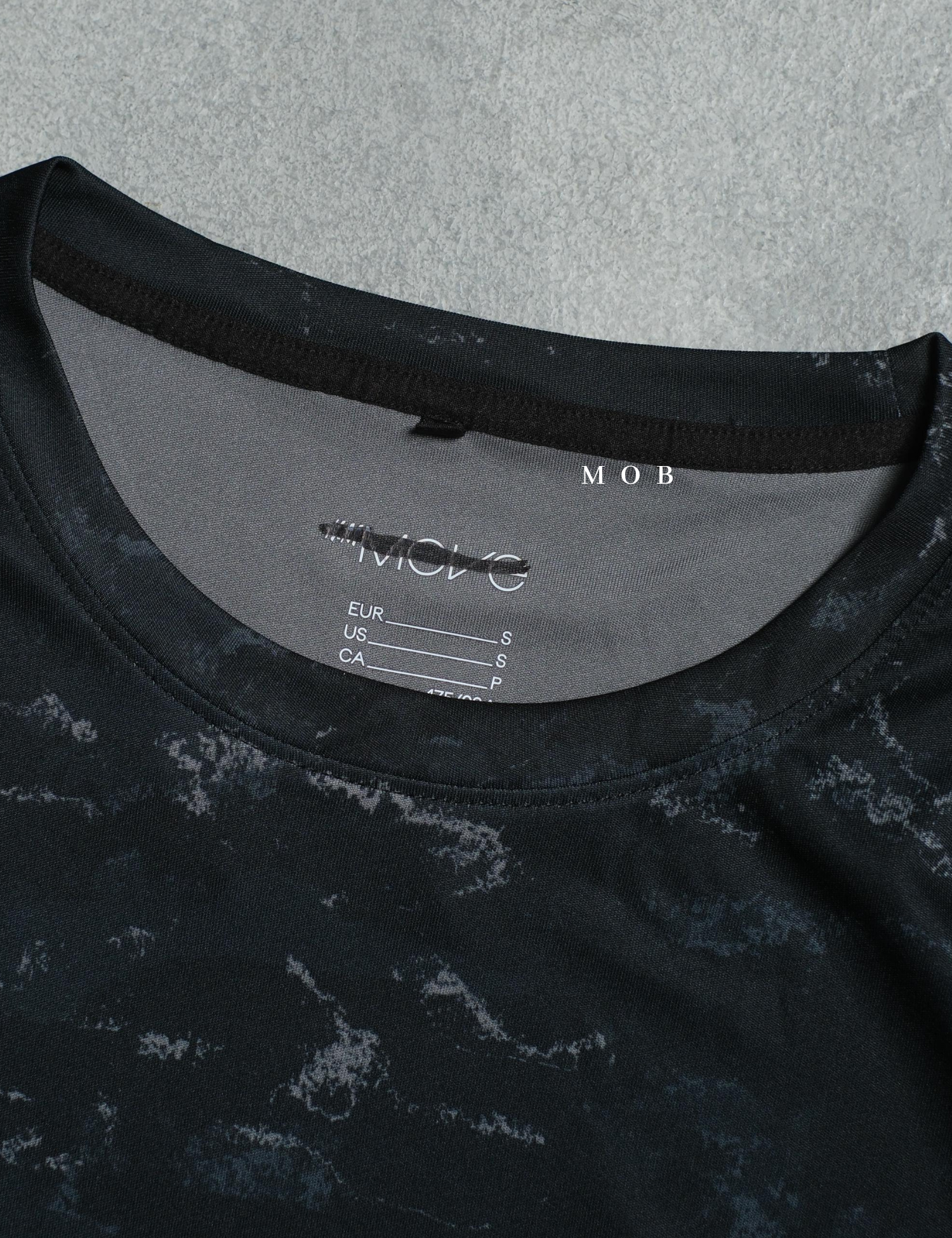 HMSST04002 DryMove SS Tee Black Marbled