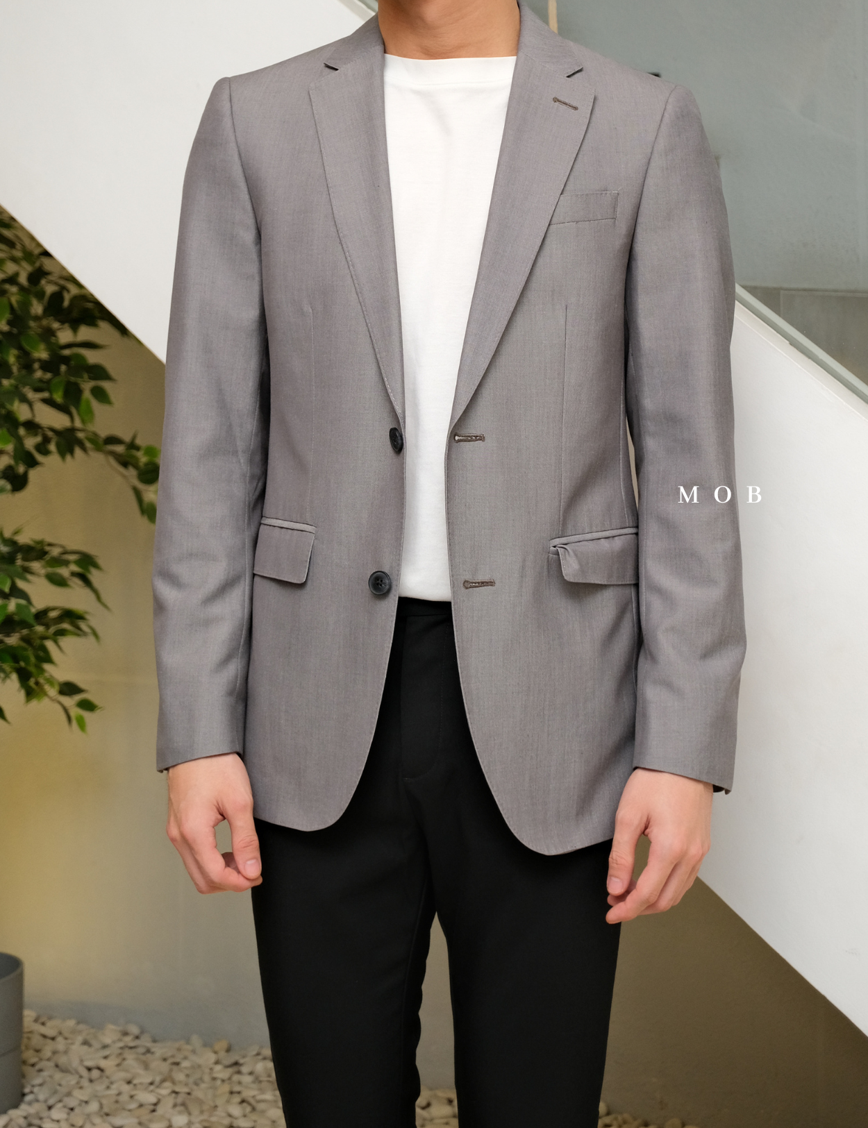 JFBZ01003A Slim Fit Blazer Grey