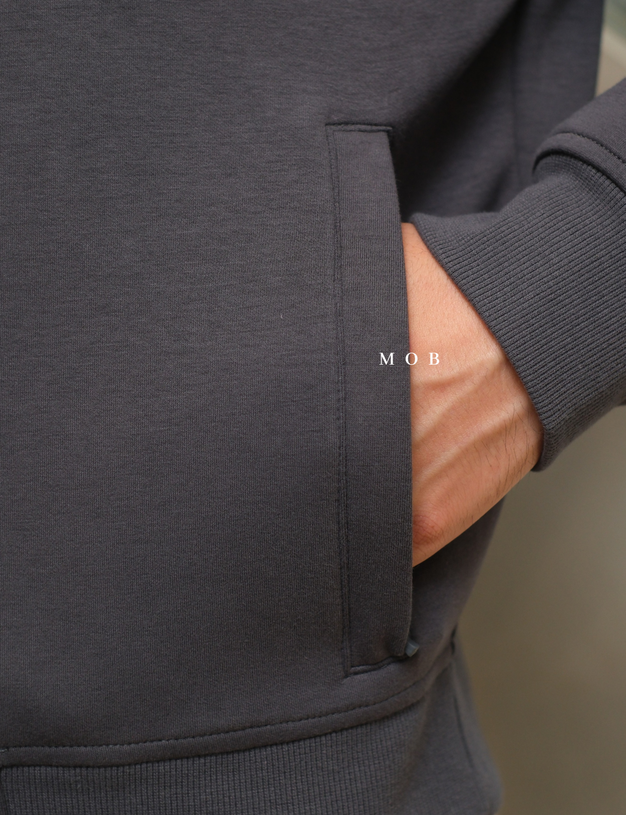 MODJ01003 Modern Pocket Bomber Jacket Asphalt Grey