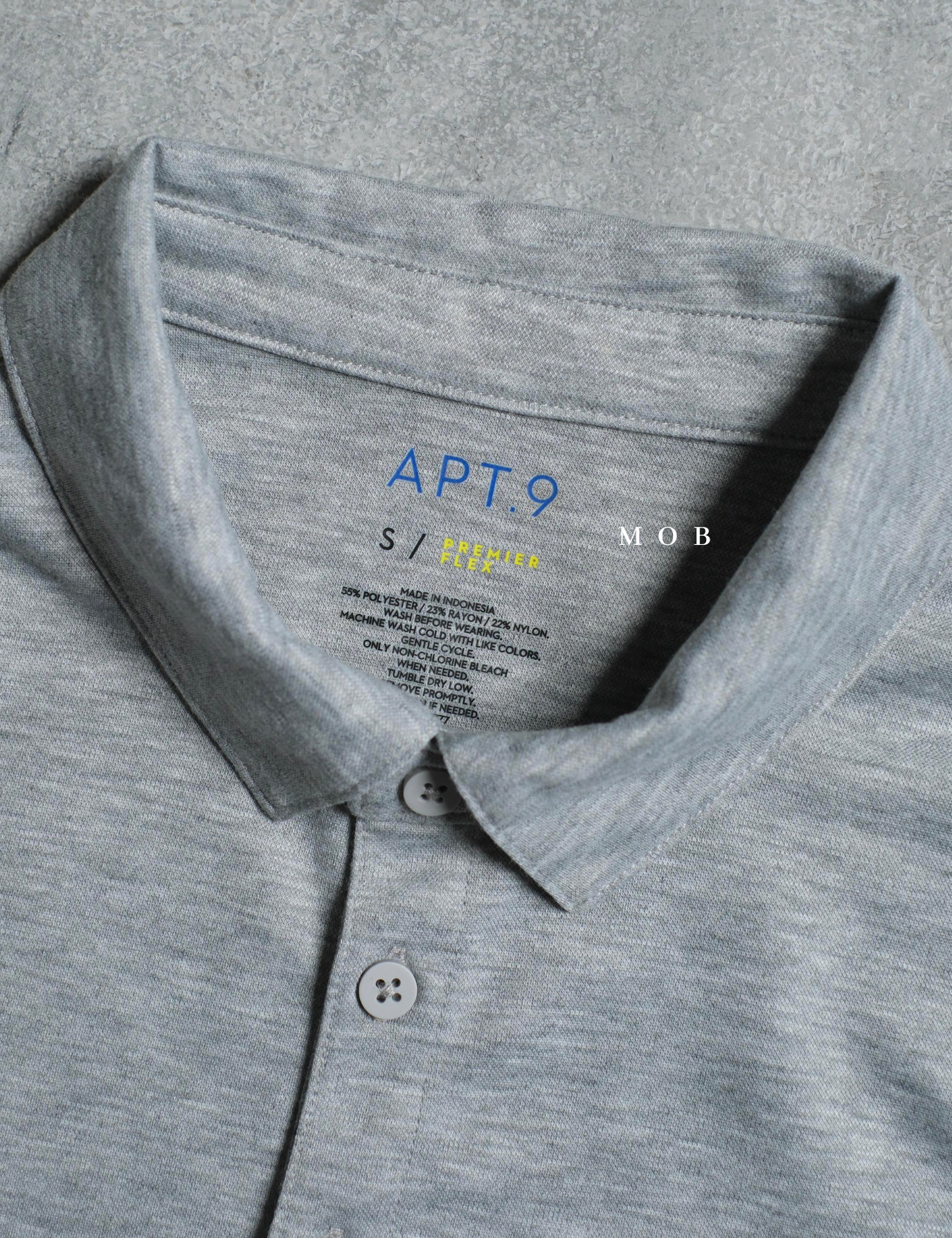 APTPLS01003 Premier Flex LS Polo Heather Grey