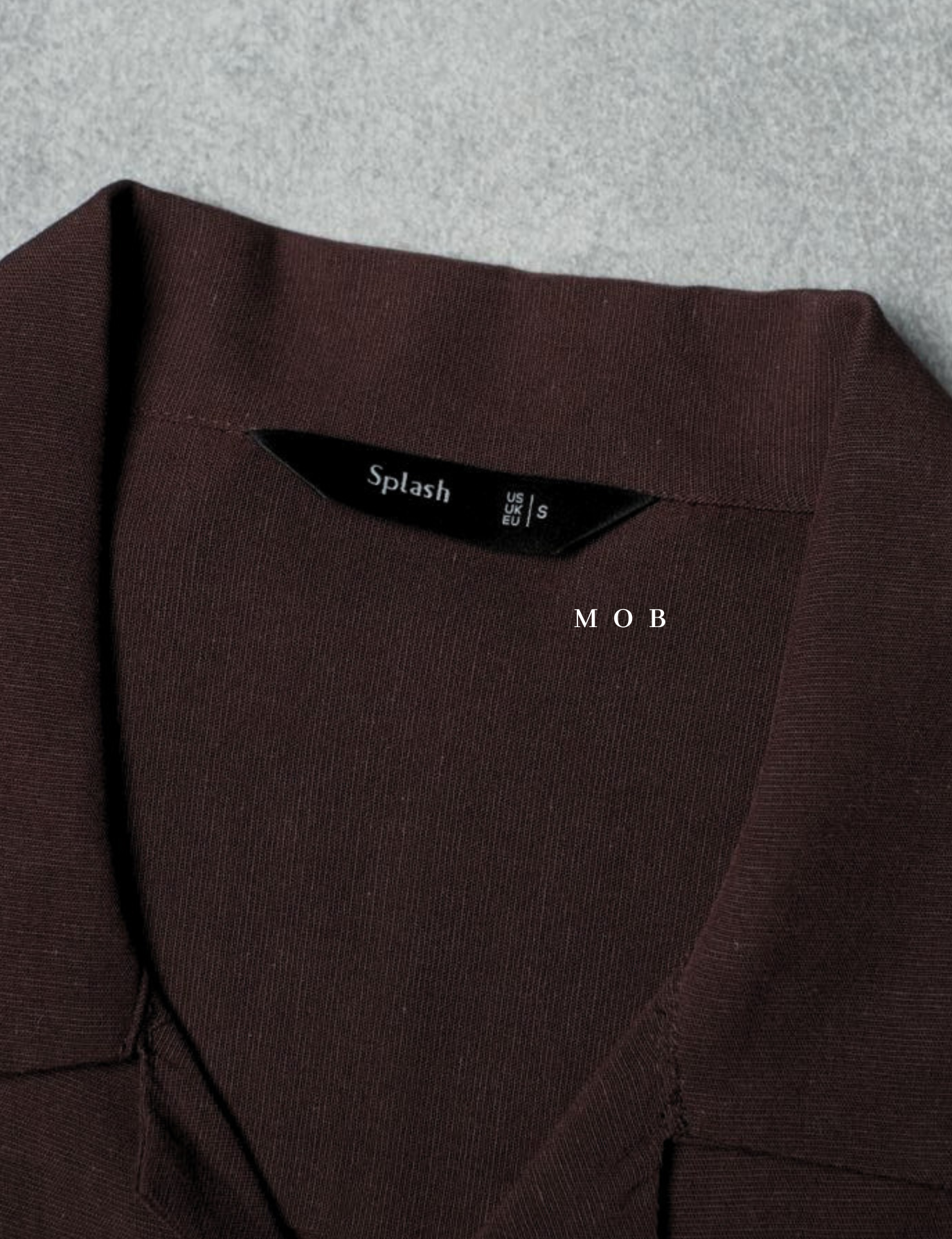 SPL01SSS002-001 Smart Open Collar SS Shirt Dark Brown