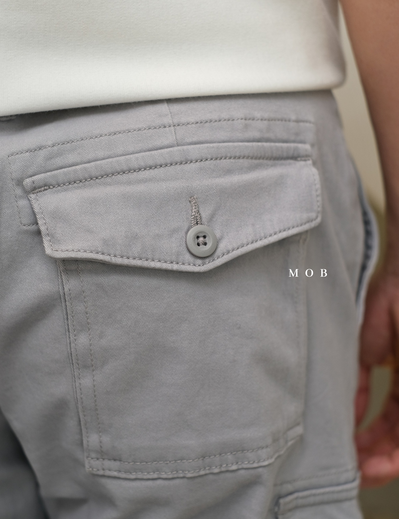 AZEPT05008 Straight Fit Cargo Pants Cloud Grey