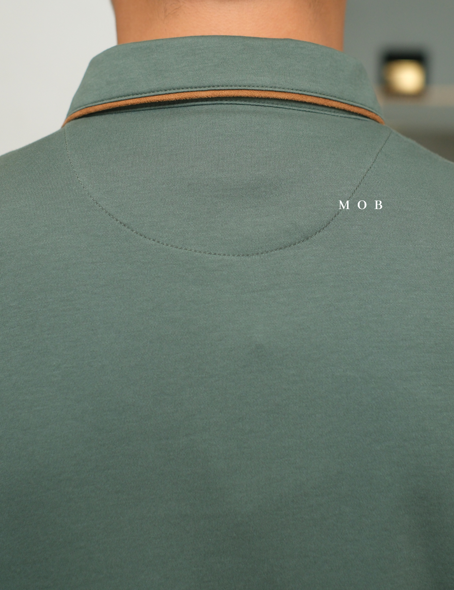 ARK01LSP021 Gentle Polo LS Shirt Sage Green