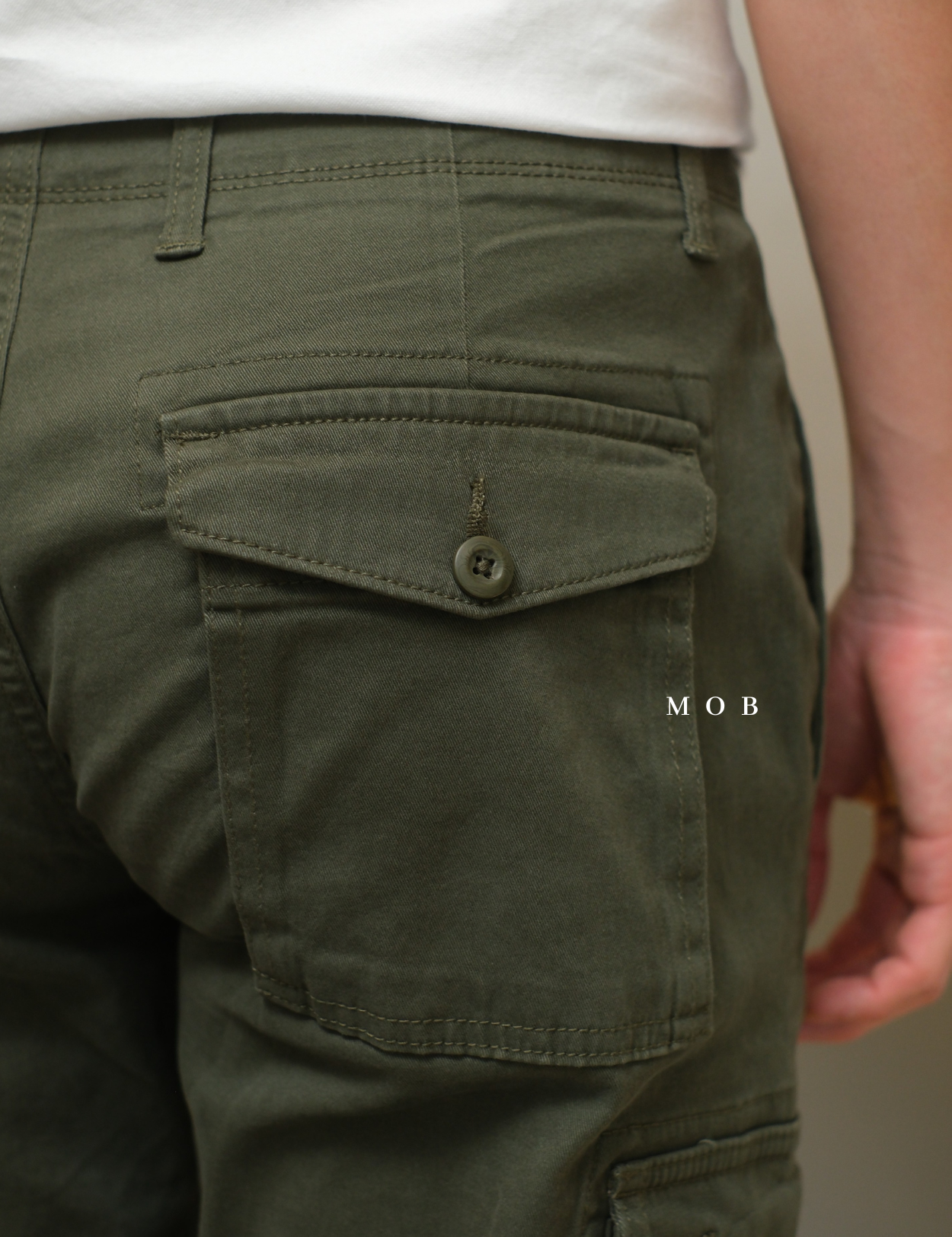 AZEPT05003 Straight Fit Cargo Pants Olive