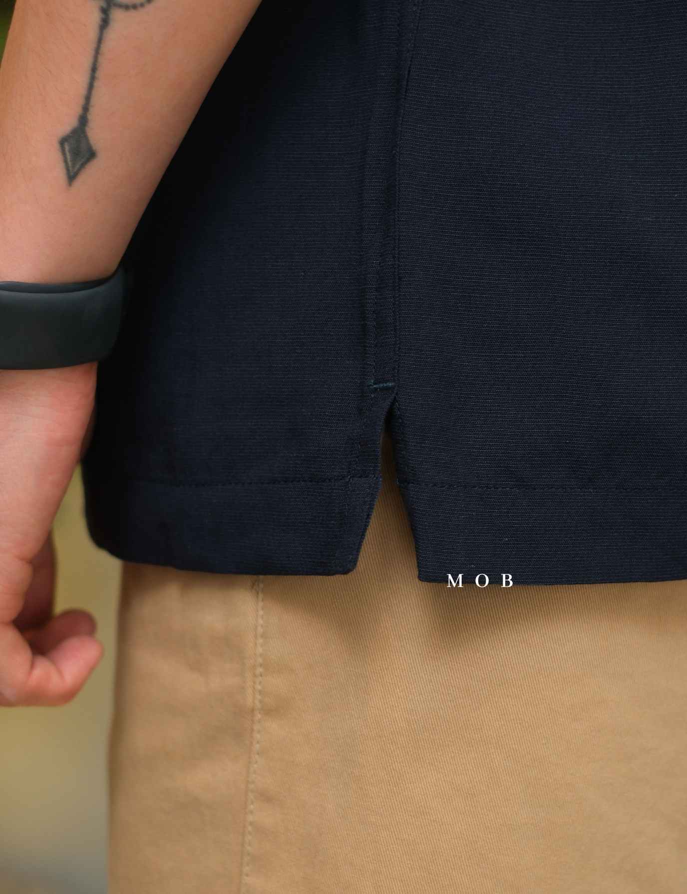 SPL01SSS002-003 Smart Open Collar SS Shirt Navy