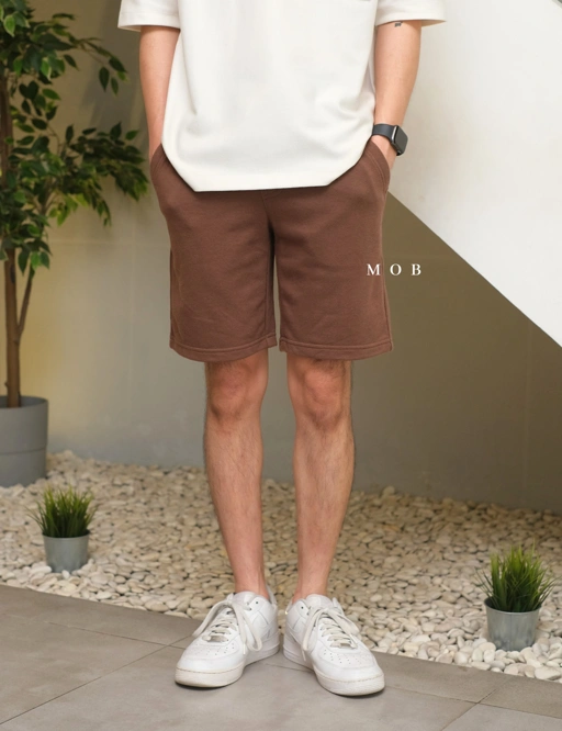 Image of GUSR01008 Basic Sweat Shorts Brown