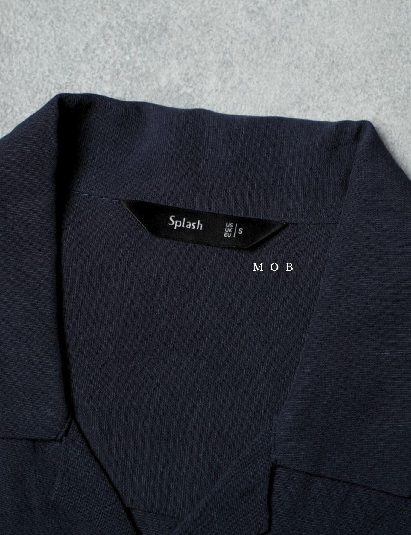 SPL01SSS002-003 Smart Open Collar SS Shirt Navy