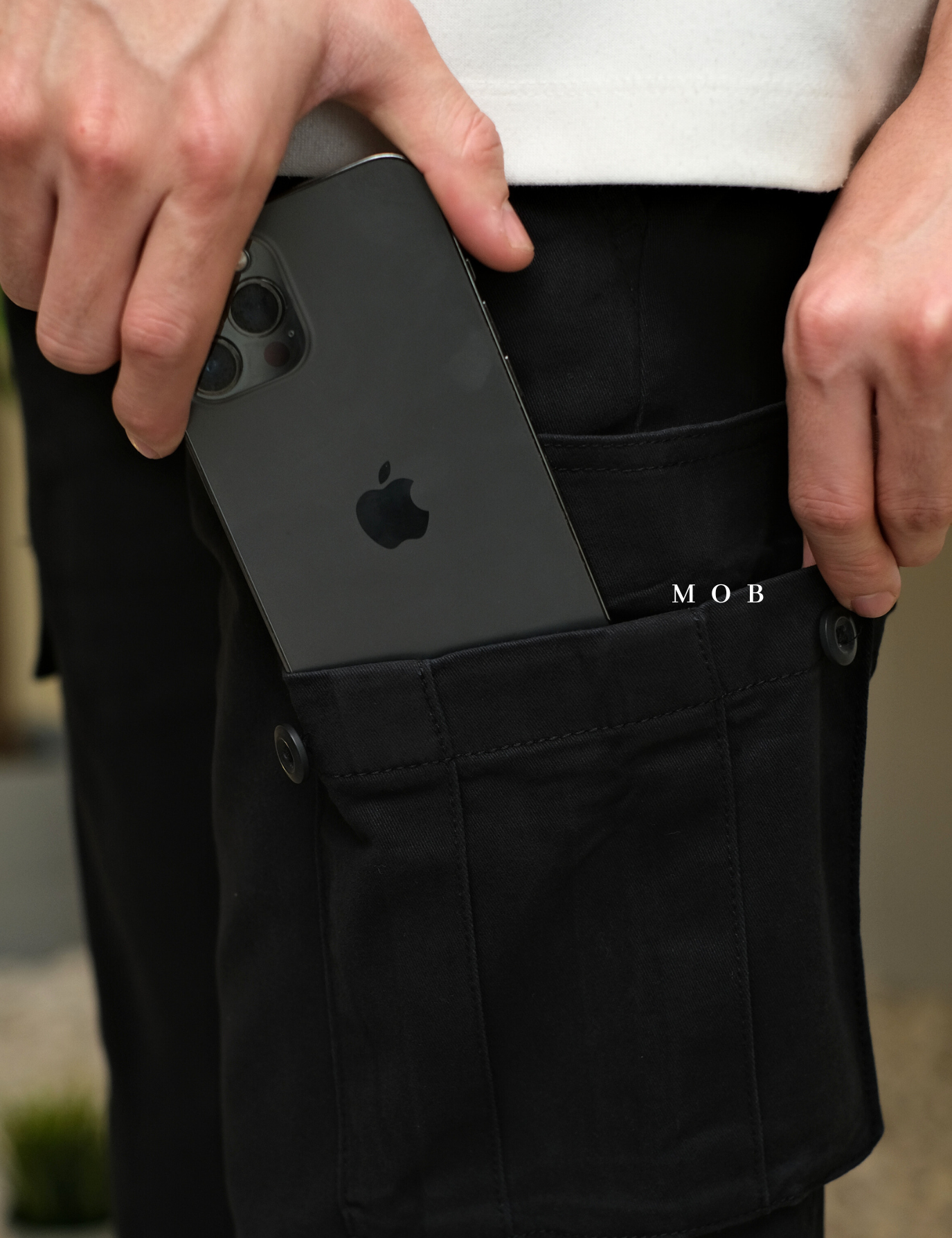 AZEPT05001 Straight Fit Cargo Pants Black 