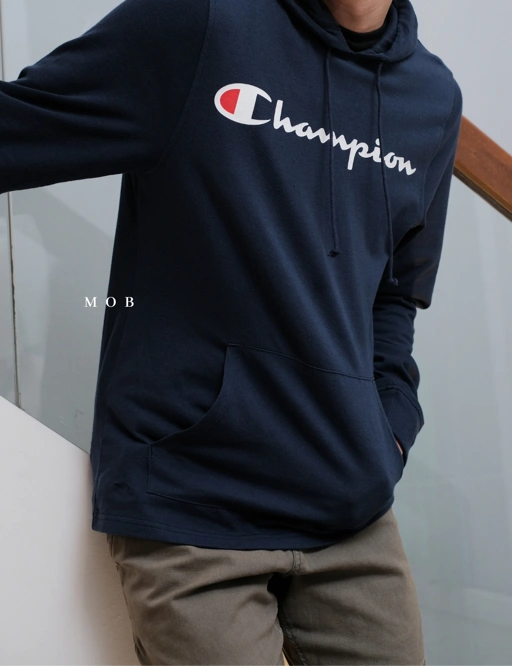 Image of CHMPHOD1705C Middleweight Tshirt Hoodie Navy