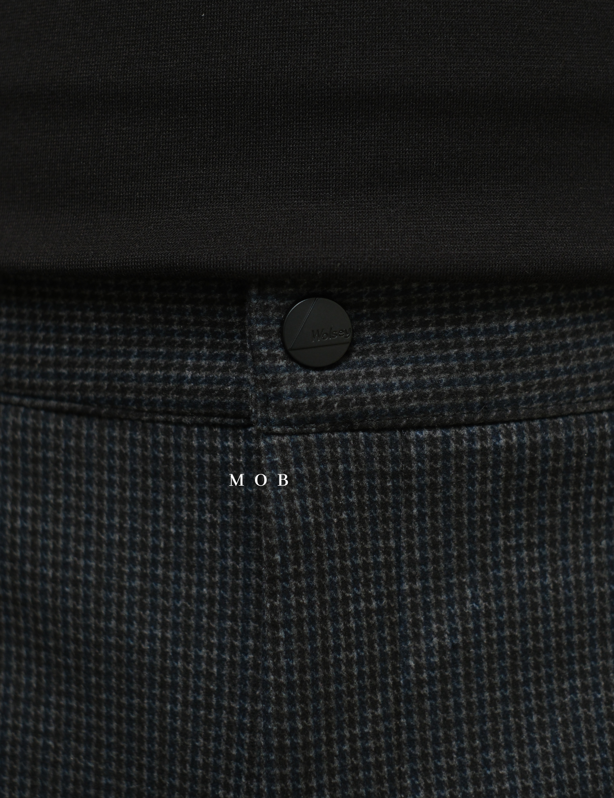 WSYPT01003 Power Basic Pants Black Herringbone