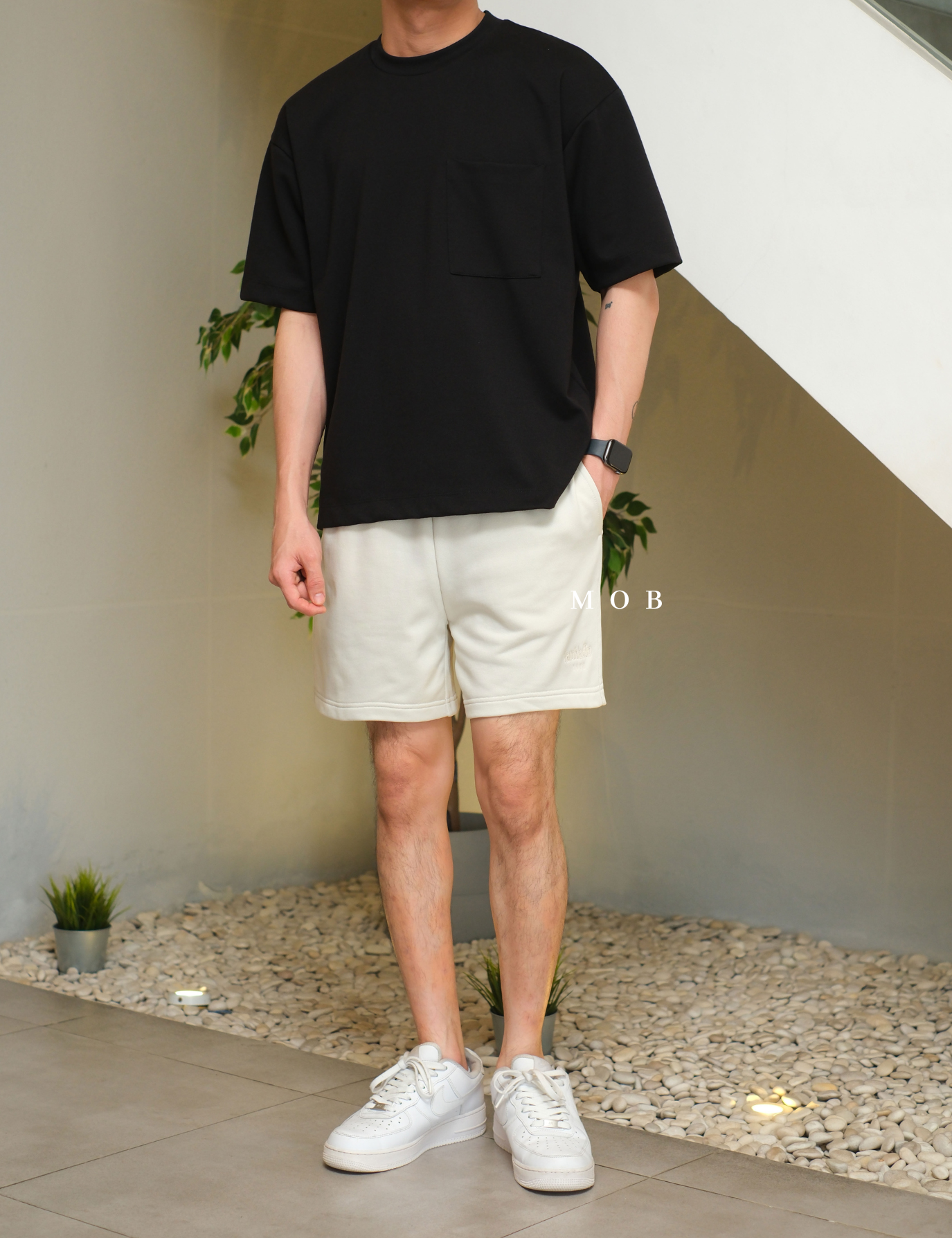 PTDSR01001E Basic Shorts White Ivory