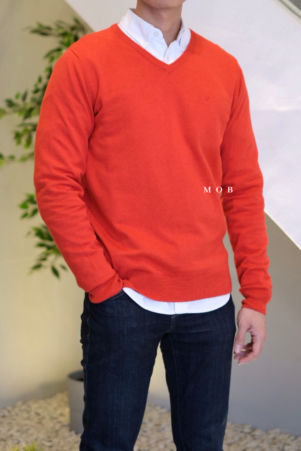 TTSW01003 Basic Knitwear Scarlet Orange