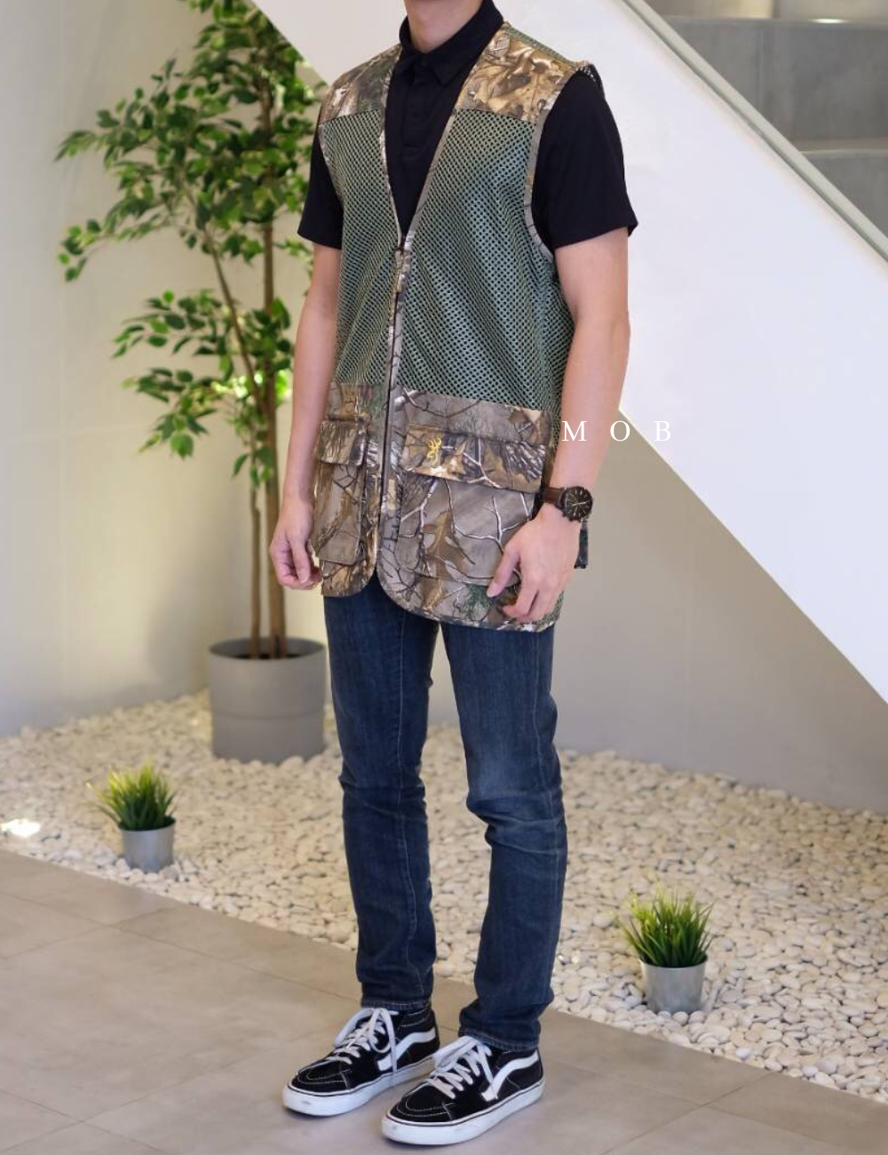 BRNVST01001 Camo Upland Dove Vest Olive