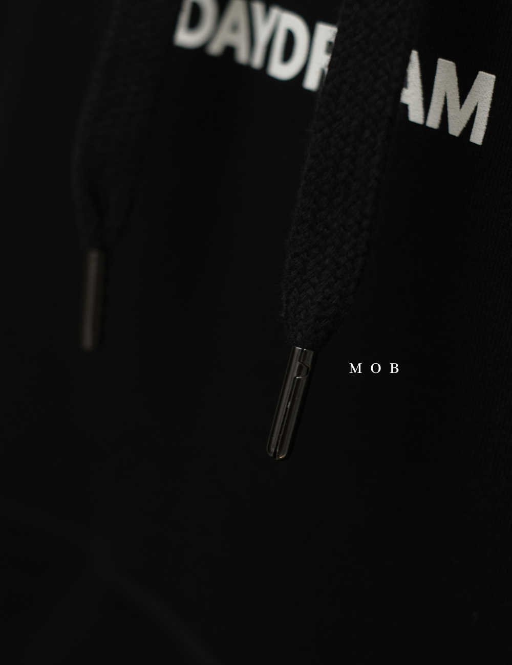 IBHOD01001 Lettering Pullover Hoodie Black