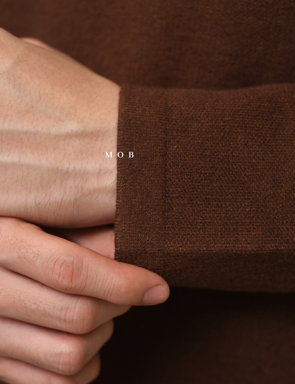 MSTSW01001 Basic Round Knit Sweatshirt Brown