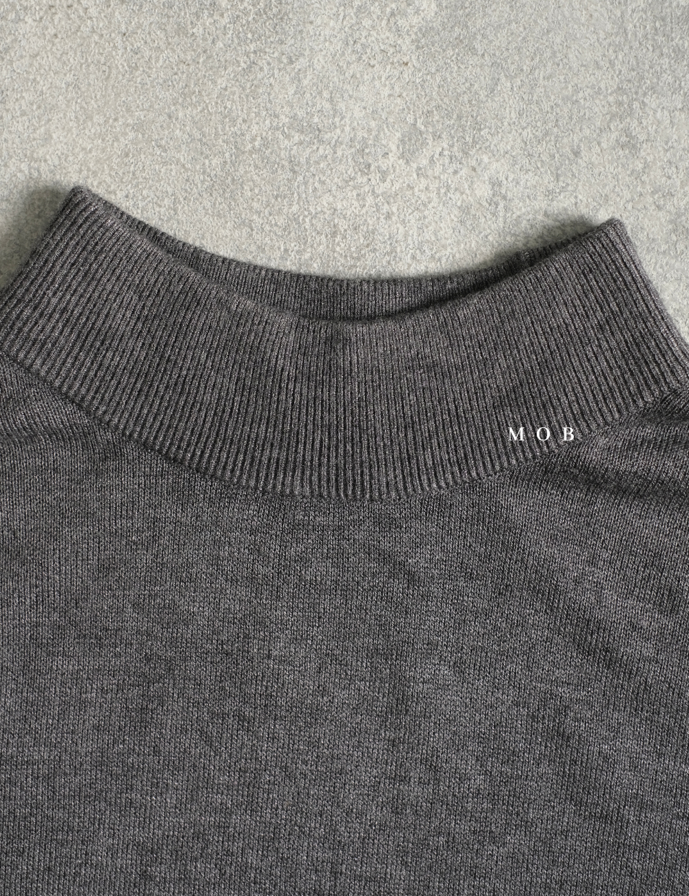 SPSW01001 Merino Wool Half-Neck Sweatshirt Light Grey