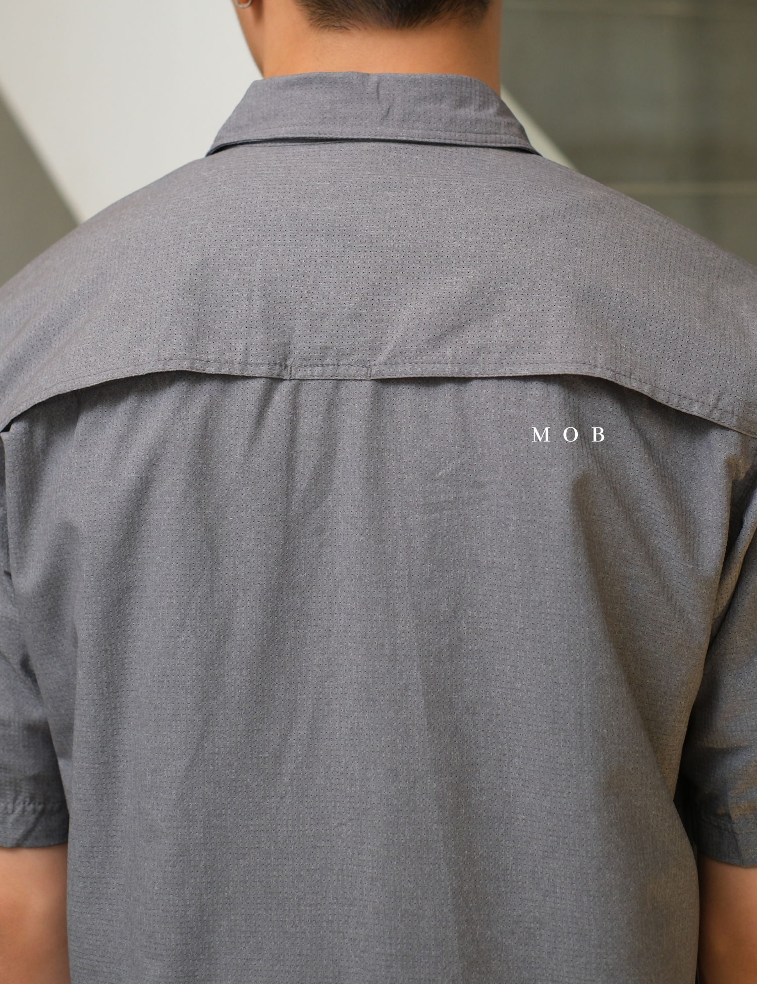 CNBSSS03001A Quick Dry Classic Fit SS Shirt Grey