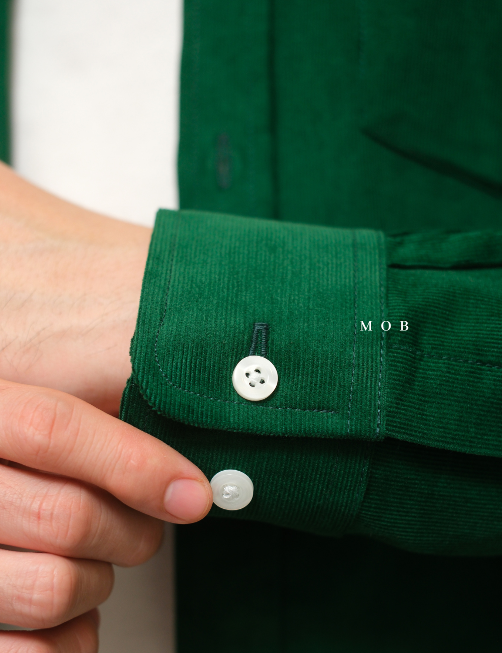CLRLSS01001A Corduroy Shirt Jacket Dark Green