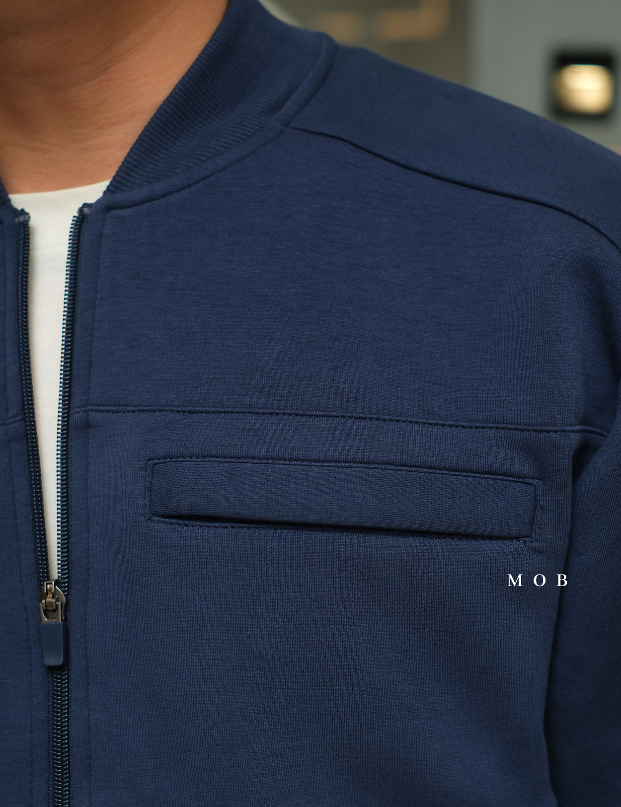 MODJ01001 Modern Pocket Bomber Jacket Navy