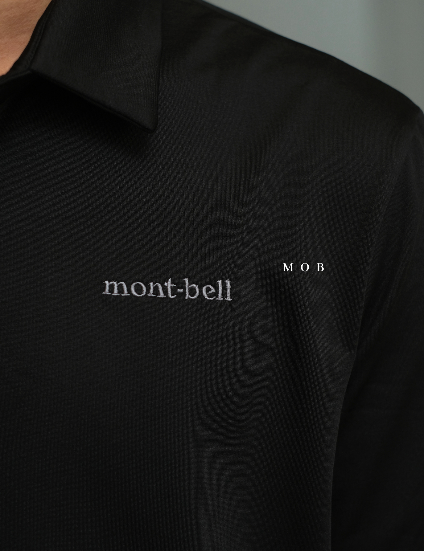 MBLPLS01001 Snap Button Polo LS Black