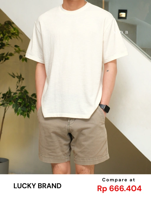 Image of LBSST01001B Basic Textured SS Tee Ivory White